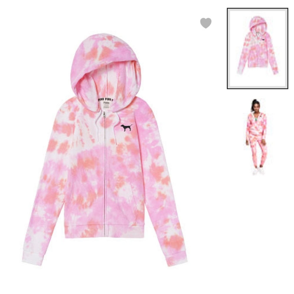 Pink perfect full zip hoodie